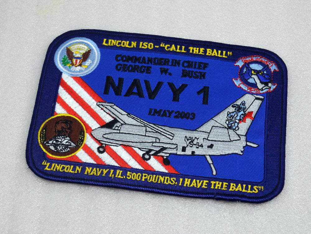 NAVY 1 Navy 1 Commemorative Badge VS-35 Blue Wolf Squadron CVW-14 CVN-72 USS Lincoln