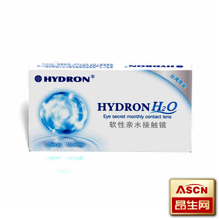 海昌隐形近视眼镜月抛3片装h2o水润舒适TF