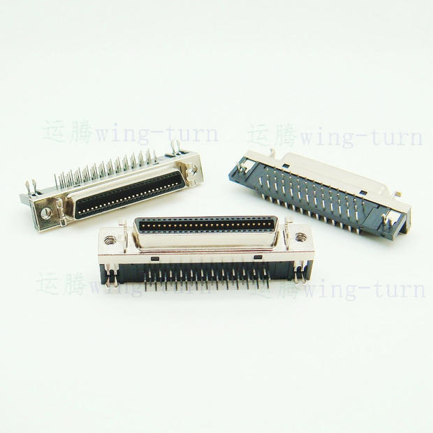 Yunteng MCR50FL-90 SCSI50 female head bent foot HPCN50 bent plug female head PCB plug board connector
