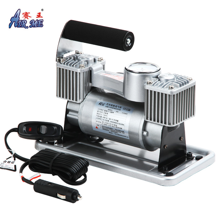 赛王 车载充气泵双缸大功率点烟器便携式两用电动12V汽车用打气泵