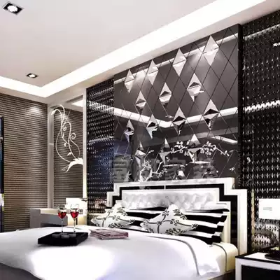 TV background wall silver mirror golden tea mirror art glass art mirror glass porch glass porch