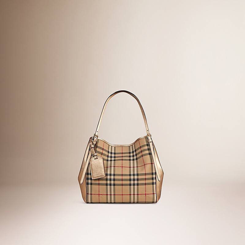 BURBERRY/博柏利小号 Horseferry 格纹坎特手袋 40035171