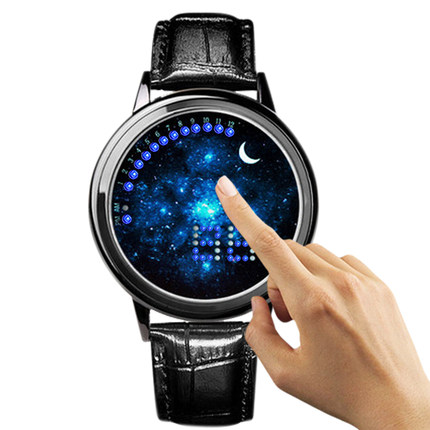 创意新品潮流星空触控手表皮带led电子表男女