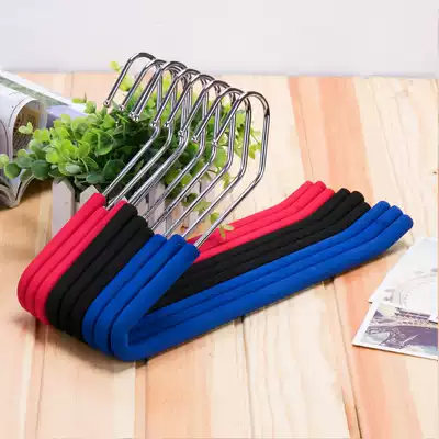 Clothing store Z-shaped sponge non-slip pants rack household 2-character seamless pants clip multifunctional stainless steel pants hanging towel rack