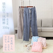 Flannel Pyjama Phụ nữ Plus Nhung Kích thước lớn Quần nhà Dày Lông cừu San hô