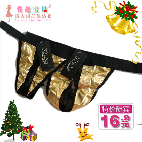 Couple underwear sexy goods gold silver blue and purple sexy translucent men and women sexy sexy pants couples