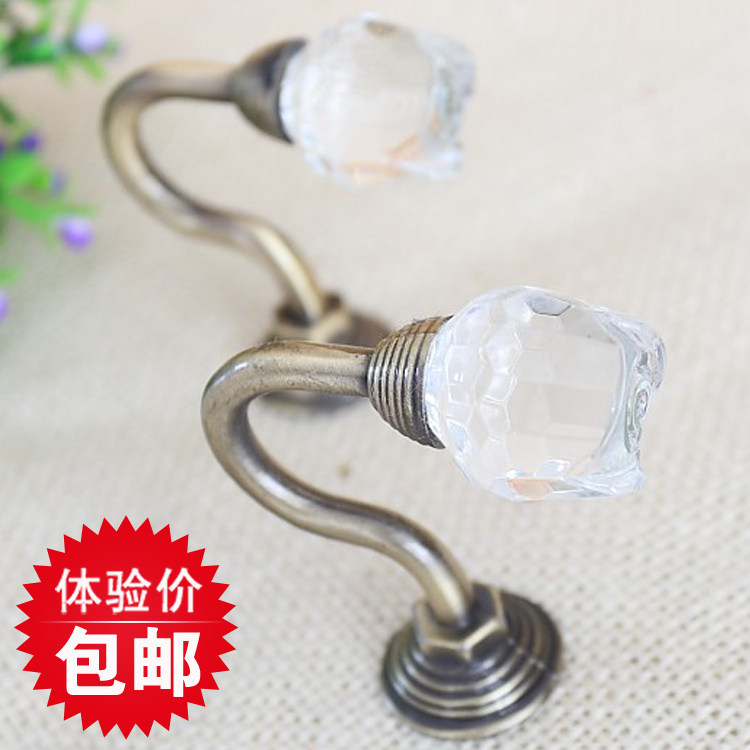 Value European-style small crystal curtain hook wall hook decorative strap hanging ball hook window decoration accessories clothes hook zinc aluminum wall hook