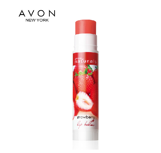 Avon/雅芳草莓唇膏 雅芳盈泽淡彩草莓润唇膏4g 滋润保湿护唇膏