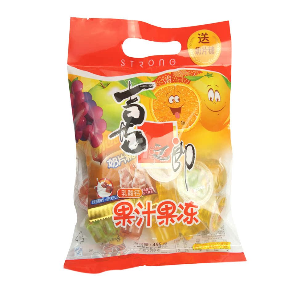 喜之郎 乳酸钙果汁果冻 495g/袋