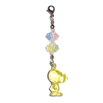 Japanese PeanutsSnoopy Snoopy bag pendant zipper small pendant key chain (yellow)