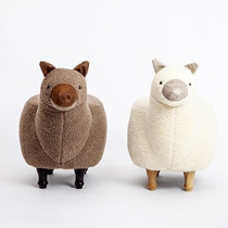 Creative shoe stool alpaca shoe stool grass mud horse beast sitting personality dwarf stool sofa stool test shoe stool