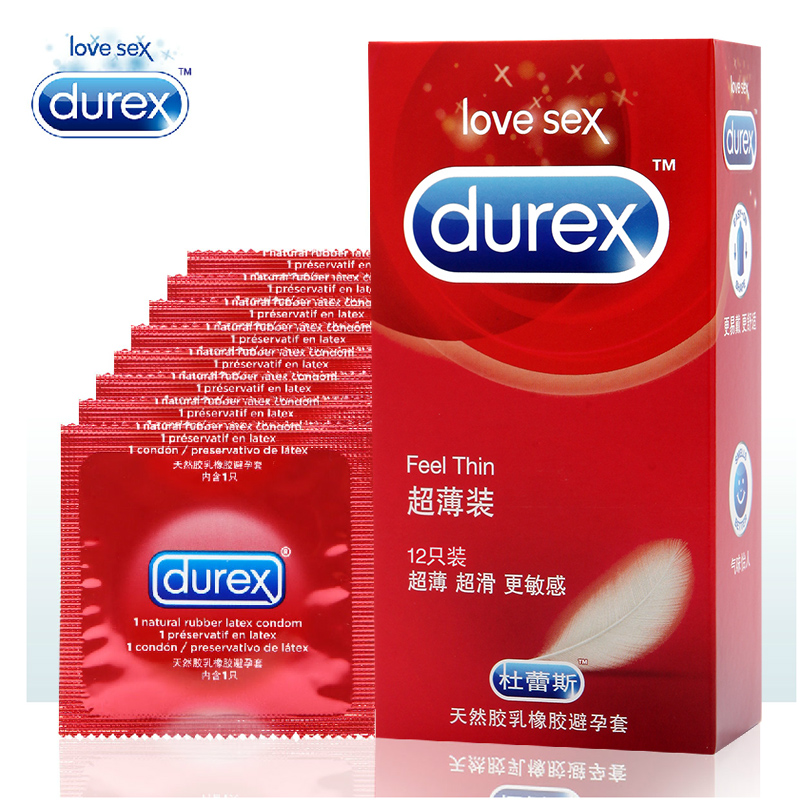 杜蕾斯超薄装避孕套Durex超润滑中号安全套夫妻房事情趣用品成人