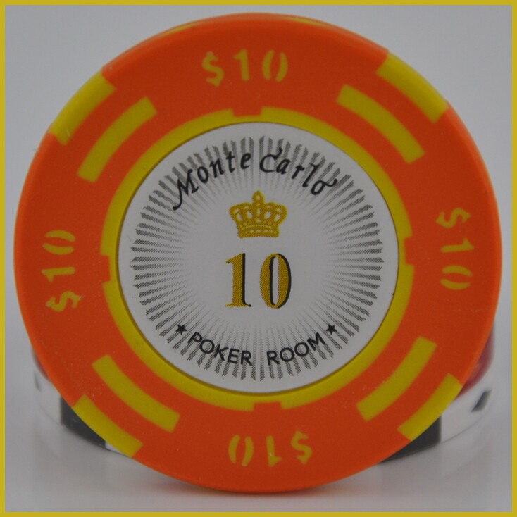 6001 A SECTION 14 GRAMS OF CLAY MONTE CARLO CHIPS BACCARAT CHIPS TEXAS HOLD'em