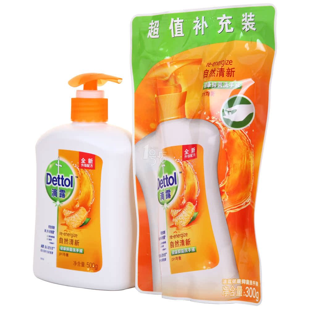 Dettol 滴露 健康洗手液 自然清新 500g 送300g补充装
