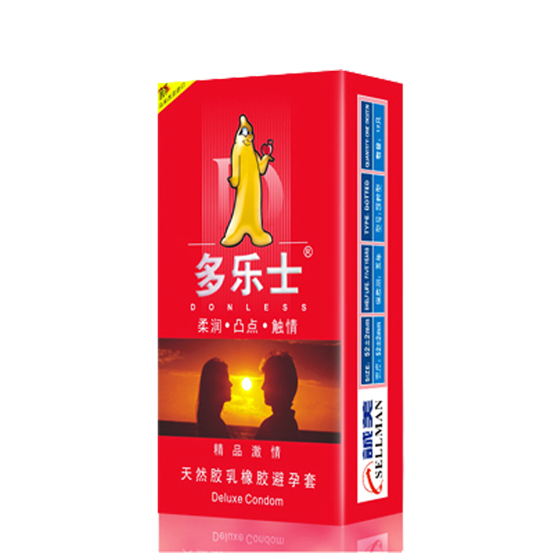 多乐士 红色精品激情 天然胶乳橡胶避孕套12只装 超薄延时安全套