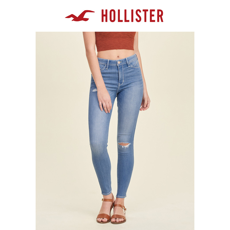 Hollister Super Skinny 高腰牛仔裤 女 118927