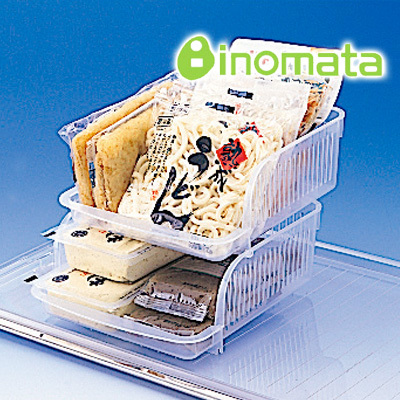 Japan imports inomata kitchen fridge containing basket Superimposed containing box Food refrigerated preservation box