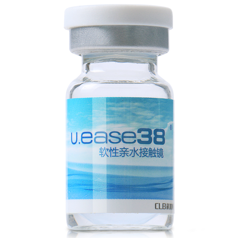科莱博U.ease38隐形眼镜年抛1片装轻薄透氧隐形眼镜 买2送1包邮