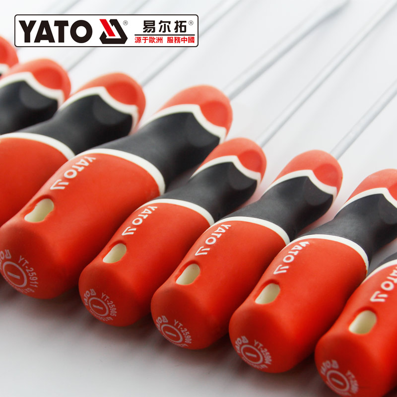 Easy to Rio tricolour handle with screw driver screwdriver flat mouth opener screw driver alloy steel YT-25900 25899