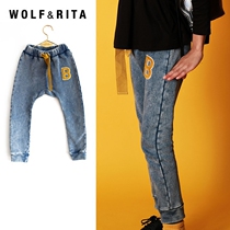 Clear cabin no retreat swolf and rita spring autumn childrens jeans color full cotton long pants baby casual pants