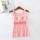 Cotton đi kèm với đệm ngực cup một mà không có vòng thép brat miễn phí áo ngực yoga thể thao dưới dây đeo vest