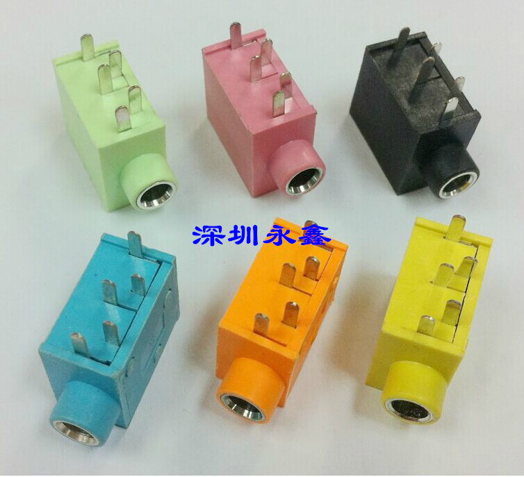 PJ-325C audio socket 3 5 headphone socket 3 5MM 5 feet 5P (green)
