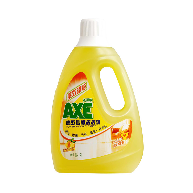 AXE斧头牌 柠檬清香地板清洁剂2L(多效超能) 除菌光亮 不粘脚