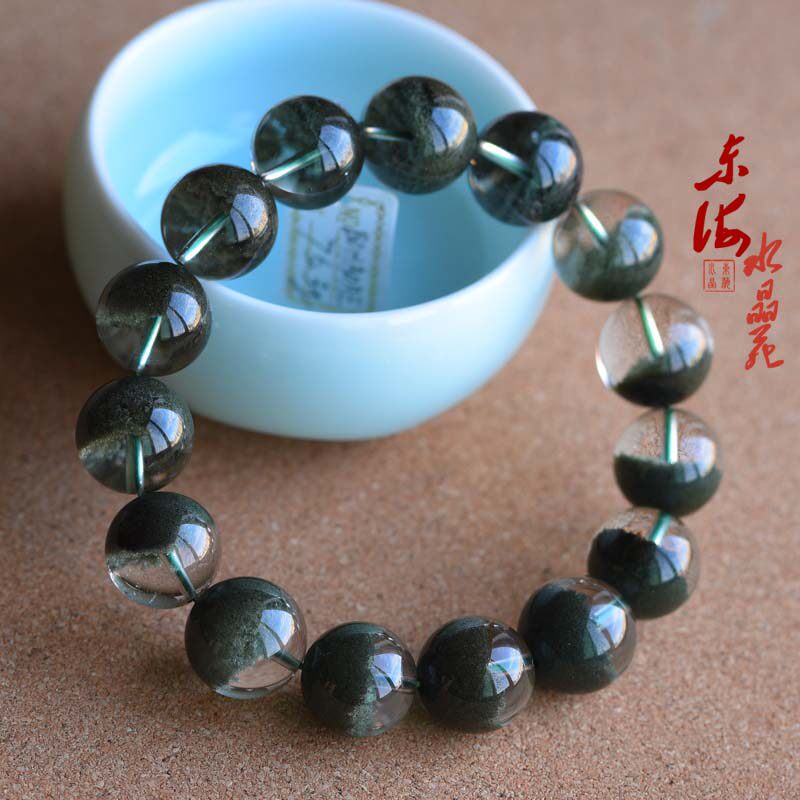 Natural green ghost cornucopia hand green ghost hand string to send husband wild treasure Crystal