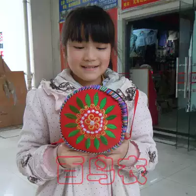 Guilin ethnic style bag embroidered oblique cross small bag sun bag children's round bag mobile phone change baby female