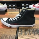 CONVERSE Giày cổ điển màu đen và trắng Converse cao cổ nam và nữ thấp 101010 101001
