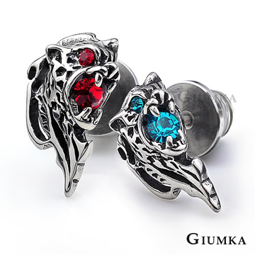 台湾官网直邮进口【GIUMKA个性潮男】猎豹德国精钢耳环 单边单个