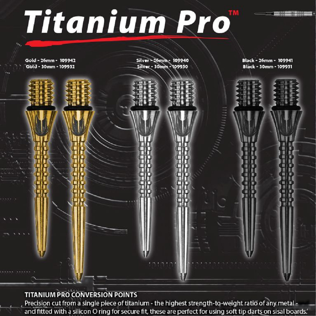 TARGET TITANIUM Hard Dart Needle Titanium Alloy Hard Dart Conversion Pin