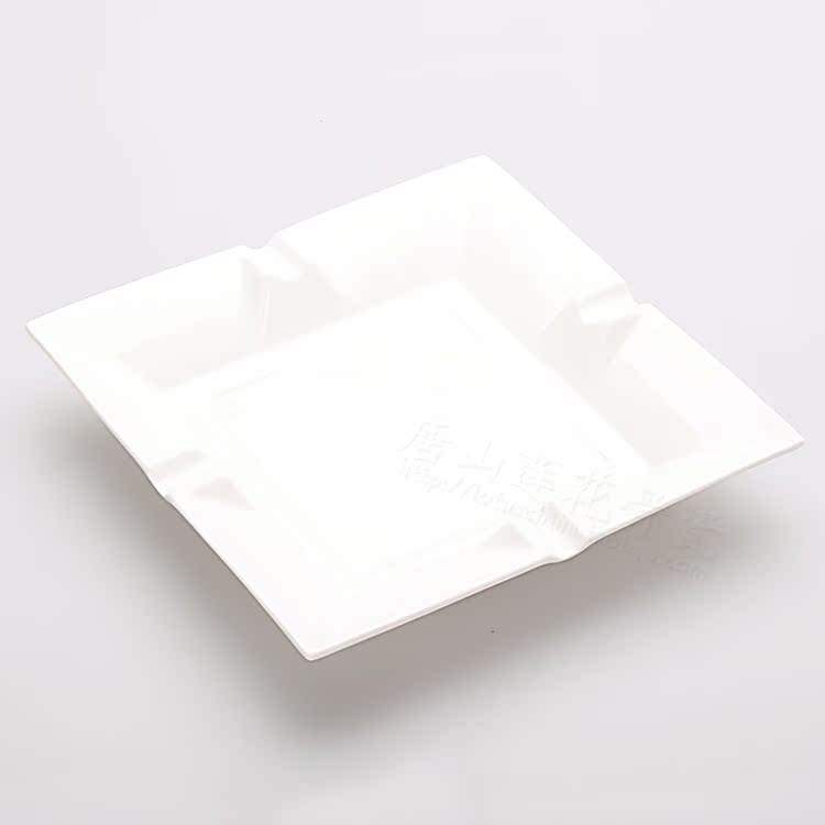 Generous cigarette cylinder 8-inch cigarette ash disc pure white bone porcelain Ashtray Hotel Hall Furnishing Living-room