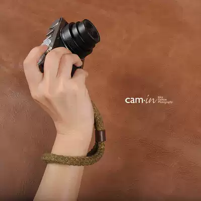 Double Crown CAM-in leather cotton camera wristband X100T XT1 EM10 A7R2 XE2 EM5