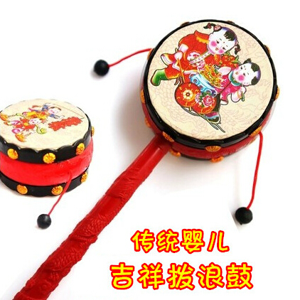 Baby baby baby baby toys auspicious traditional dial drum 0 - 1 year old traditional puzzle hands rock toy