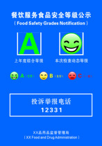 597 poster photo display board inkjet printing 978 catering service food safety level publicity sticker picture