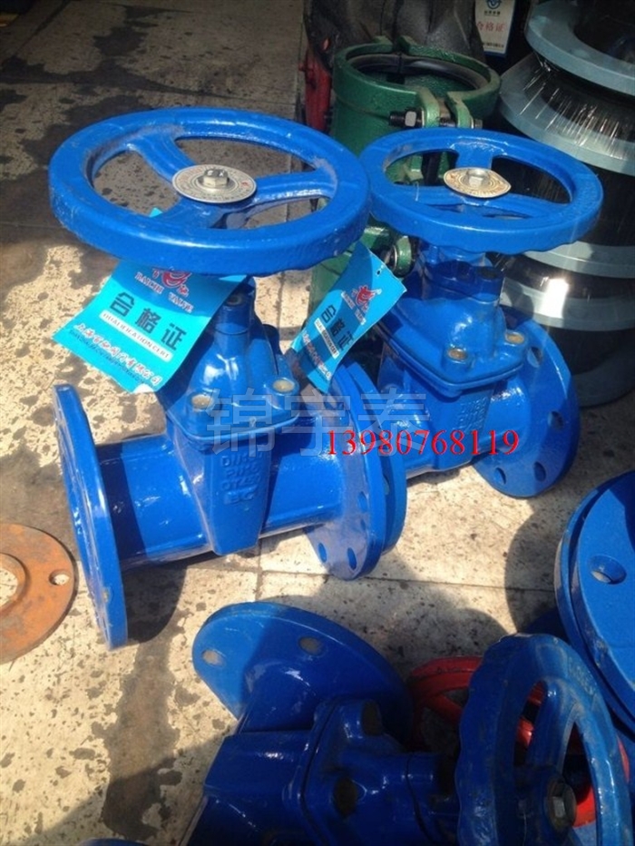 DN100 PN16 Flamp valve Dark Gate Valve Flamy Iron Cast Iron Seal to Water Flamp Gate Valve