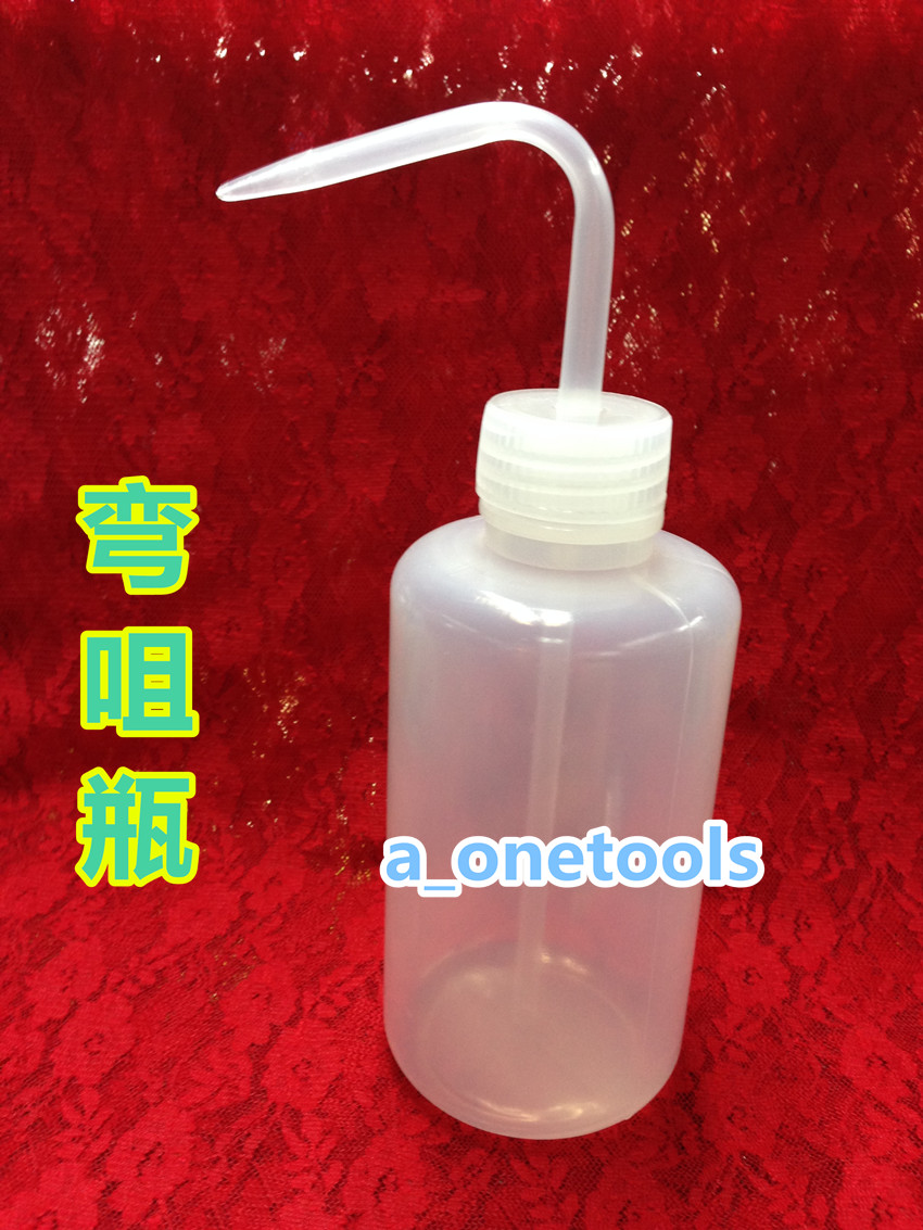 Plastic Oil Pot 250ml 500ml Bend Nozzle Oil Pot Point Glue Bottle Experimental Oil Bottle Meniscus Bottle Alcohol Bottle Drop Glue Bottle