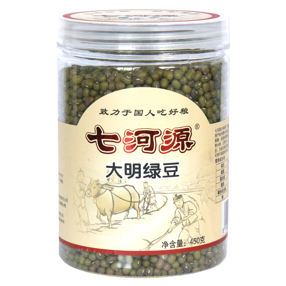 【天猫超市】七河源大明绿豆450g/罐  五谷杂粮  颗粒饱满 无染色