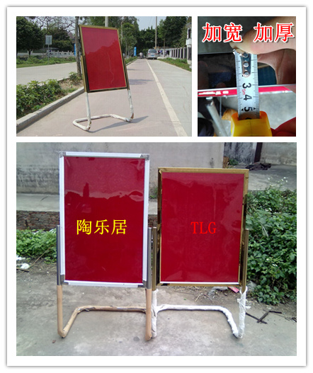 Thickened L-type signs upright billboard stainless steel waterboard titanium alloy Show hotel Promotional Greeting Cards