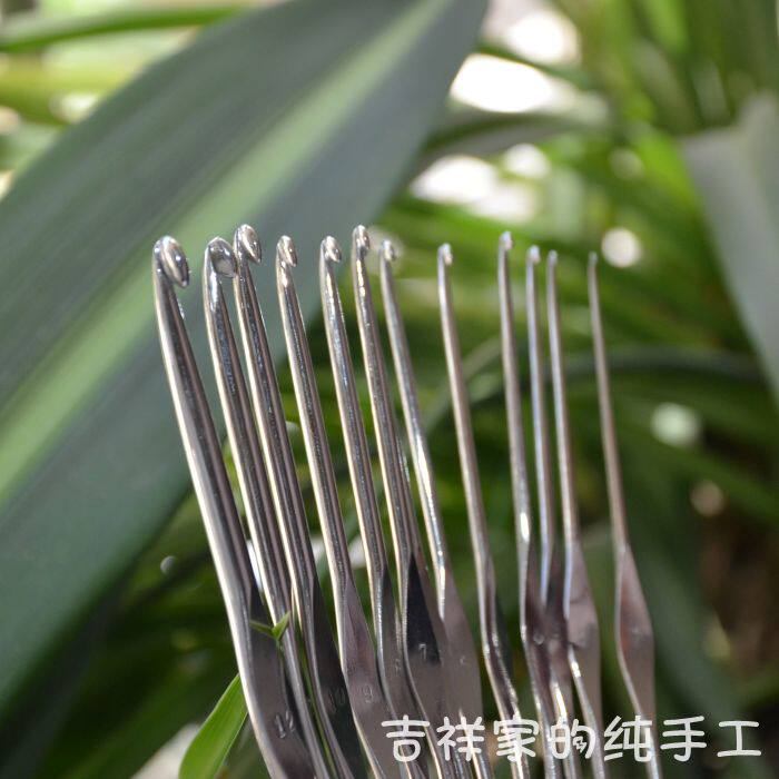 Stainless steel hook needle set DIY knitting tool pure hand grinding smooth and easy to use ~