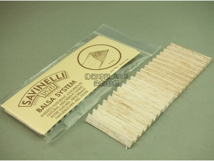 4 pieces of tobacco accessories Italy Shaffen SAVINELLI 6MM wood filter core tobacco filter element 20 only
