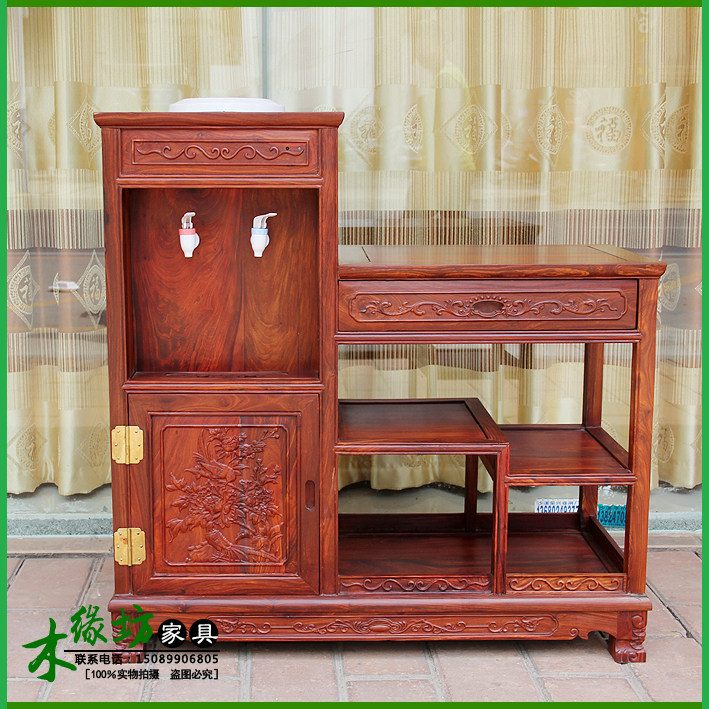 Small leaf red sandalwood water dispenser cabinet Tea cabinet storage cabinet New water dispenser cabinet send movement new