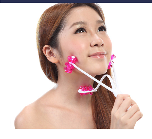 脸部提升双下巴神器V脸美容仪瘦脸滚轮瓜子脸紧致提拉脸部按摩器