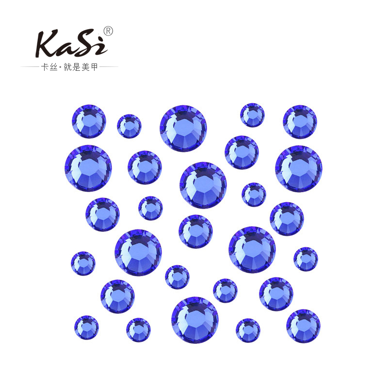 KaSi水钻美甲装饰常用贴钻颜色:蓝宝石206型号:5号-30号