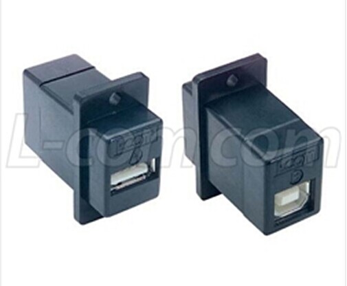 L-com unshielded panel is mounted USB adapter port A TO Port B ECF504B-UAB