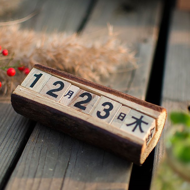 Creative manual wooden calendar decoration countdown wooden table calendar Perpetual calendar decoration craft gift decoration gift