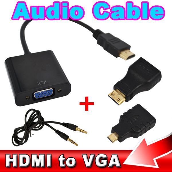 Hot Sale HDMI to VGA Adapter Adaptor Convert Micro HDMI Co