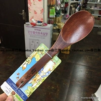 Импортированный питер кролик с твердым деревом Peter Rabbit Rice Spoon Long Renter Dolen Doope Soup Spoon Pure Natural Rice Spoon 26 см.