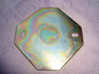 Four-way octagonal metal cover plate 8-corner cassette cover lamp holder cover plate 86 type universal iron cover galvanized cover plate